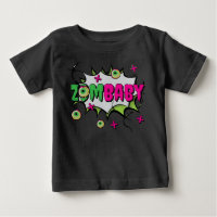 Funky Scary Cute ‘ZomBaby’ Zombie Pun 