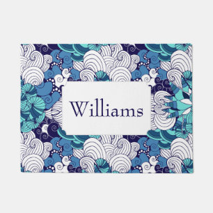 Funky Seashell Pattern   Add Your Name Doormat