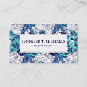 Funky Seashell Pattern Business Card