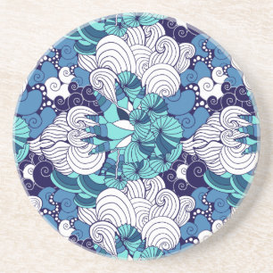 Funky Seashell Pattern Coaster