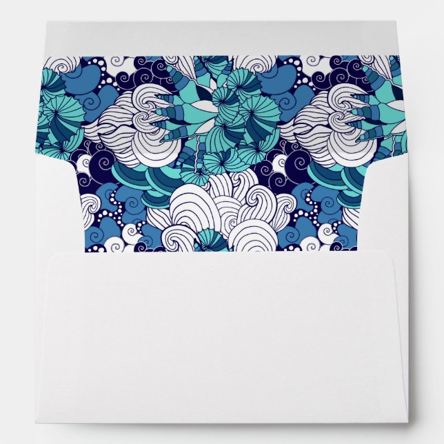 Funky Seashell Pattern Envelope (Back (Bottom))