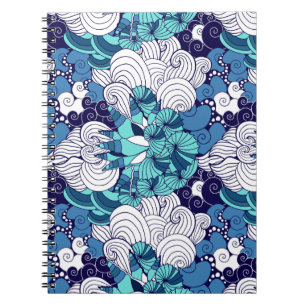 Funky Seashell Pattern Notebook