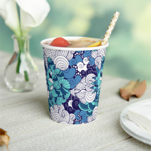 Funky Seashell Pattern Paper Cups