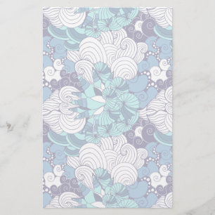 Funky Seashell Pattern Stationery