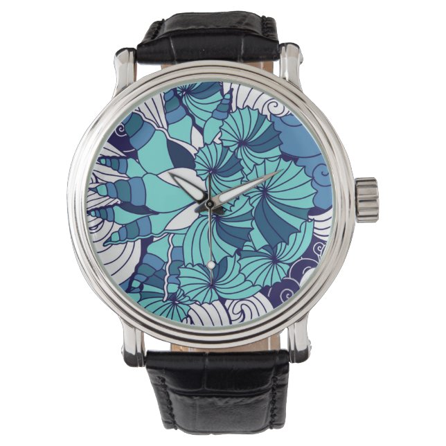 Funky Seashell Pattern Watch (Front)