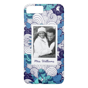 Funky Seashell Pattern Your Photo & Name Case-Mate iPhone Case