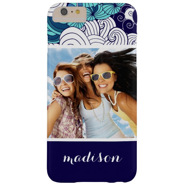 Funky Seashell Pattern | Your Photo & Name Case-Mate iPhone Case (Back)