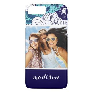 Funky Seashell Pattern | Your Photo & Name Case-Mate iPhone Case