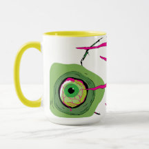 Funky Simple Ghoulish Zombie Scratched Pop Art 