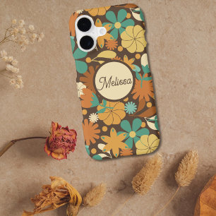 Funky Sixties Retro Flower Power in Brown
