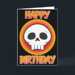 Funky Skull Birthday Card<br><div class="desc">Skulls are cool, funky skulls are even cooler and so early days. I wish that special someone to happy with this funky skull card. They are sure to know how much you think of them if you give them an awesome card like this one. This card false features a changeable...</div>