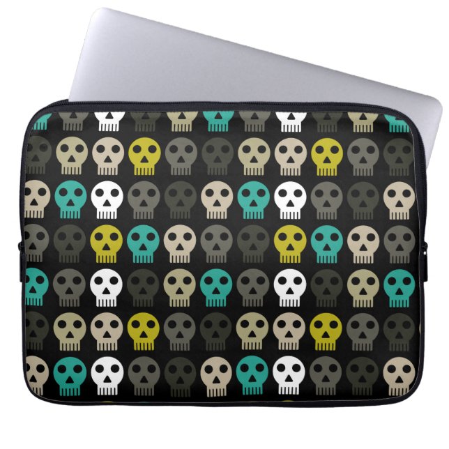 funky skull laptop sleeve (Front)