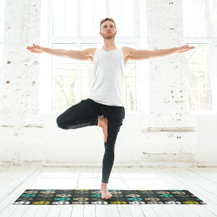 funky skull yoga mat