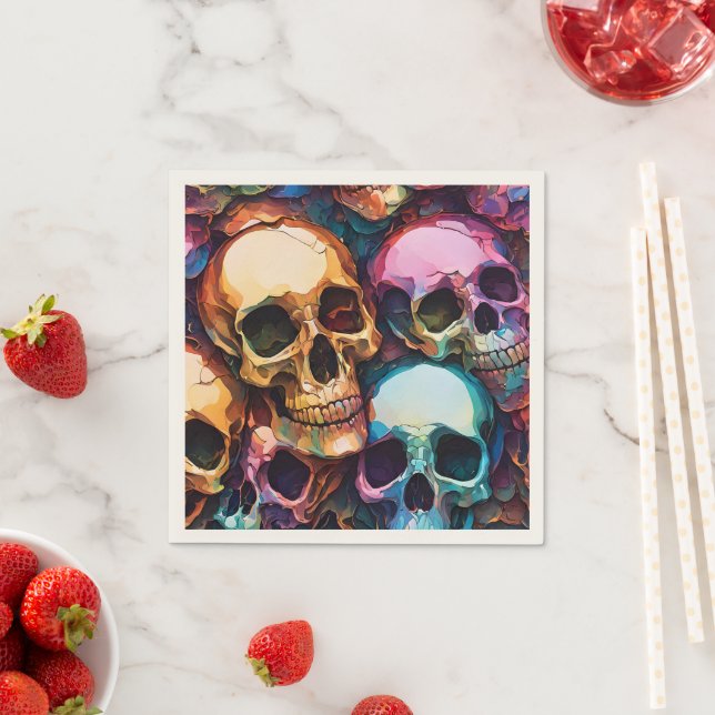 Funky Skulls Napkin (Insitu)