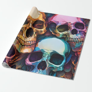 Funky Skulls Wrapping Paper