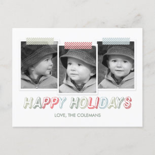 Funky Snapshots Holiday Photo Card Postcard