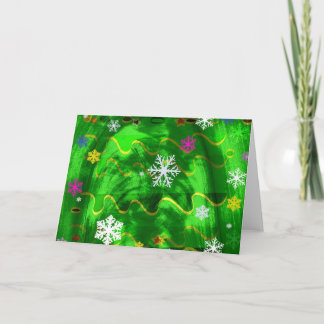 Funky Snowflakes Holiday Card