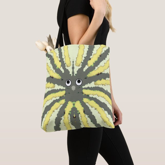 Funky Spider Legs Tote Bag (Close Up)
