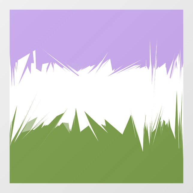 Funky Spiky ZigZag Abstract Genderqueer Pride Flag (Sheet)