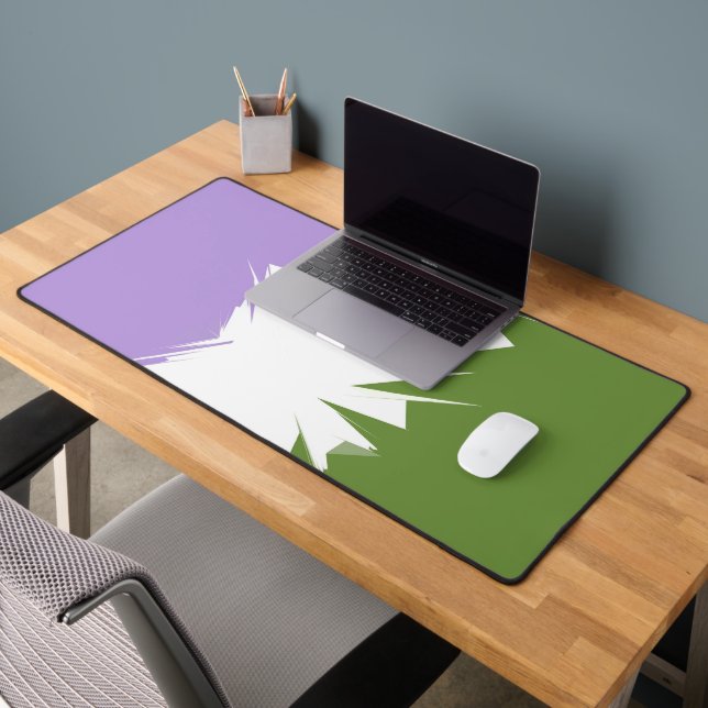 Funky Spiky ZigZag Abstract Genderqueer Pride Flag Desk Mat (Office 2)
