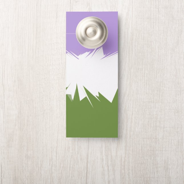 Funky Spiky ZigZag Abstract Genderqueer Pride Flag Door Hanger (On Knob)