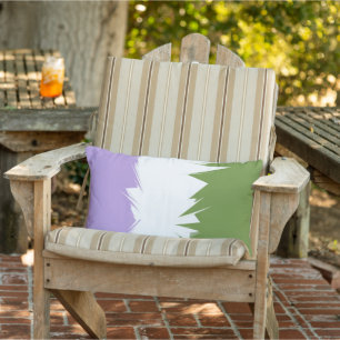 Funky Spiky ZigZag Abstract Genderqueer Pride Flag Lumbar Cushion