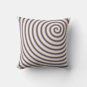 Funky Spiral Visual Illusion Curl Energy Cushion