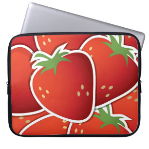 Funky strawberries laptop sleeve