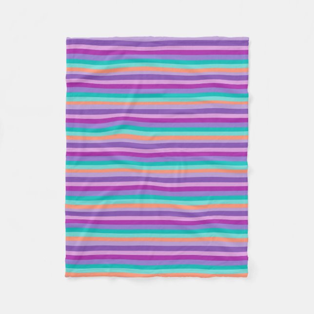 Funky Stripes Purple Mod Blankets (Front)