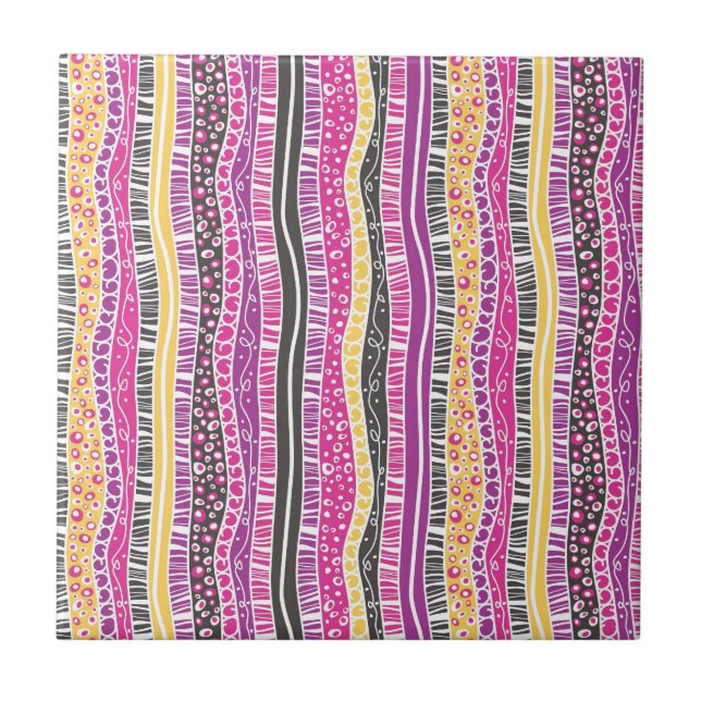 Funky Stripes Tile (Front)