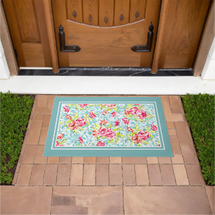 Funky Summer Colours Paint Splatter Art Pattern Doormat