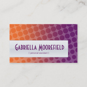 Funky Sunset Personal Assistant Business Cards