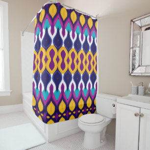 Funky symmetrical pattern shower curtain