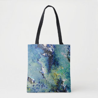 Funky Teal Abstract Art Bag