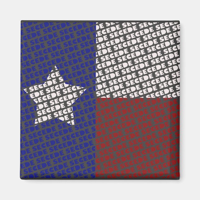funky Texas SECEDE flag magnet (Front)