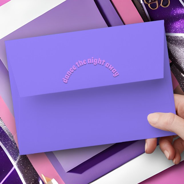 Funky text bachelorette party pink & purple fun envelope (Funky text bachelorette party pink & purple fun envelope)