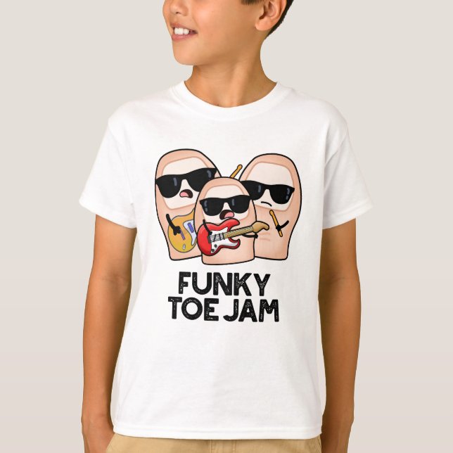 Funky Toe Jam Funny Music Pun  T-Shirt (Front)