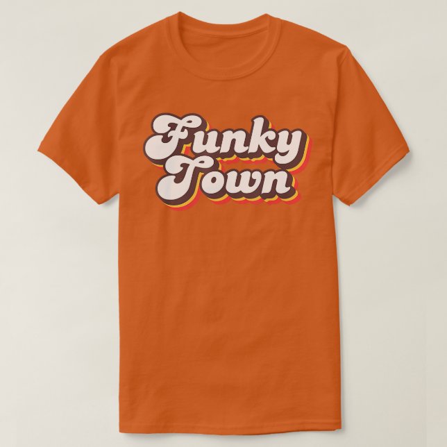 Funky Town Roller Disco Outfit Retro 70s Costume F T-Shirt (Design Front)