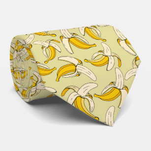 Funky Trendy Tropical Banana Patterned Tie