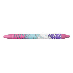 Funky Trippy Ripply Groovy Multisexual Pride Flag Black Ink Pen