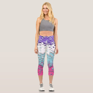 Funky Trippy Ripply Groovy Multisexual Pride Flag Capri Leggings