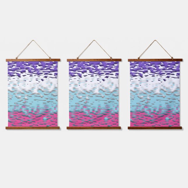 Funky Trippy Ripply Groovy Multisexual Pride Flag Hanging Tapestry (Triple)