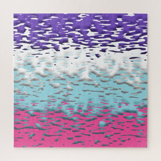 Funky Trippy Ripply Groovy Multisexual Pride Flag Jigsaw Puzzle (Vertical)
