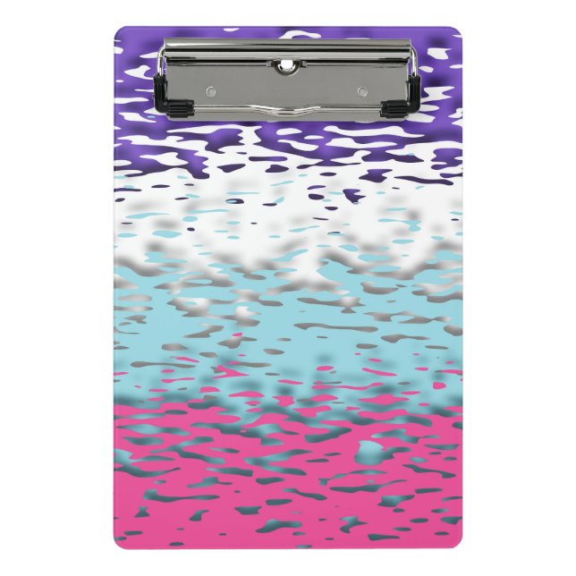 Funky Trippy Ripply Groovy Multisexual Pride Flag Mini Clipboard (Front)