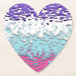 Funky Trippy Ripply Groovy Multisexual Pride Flag Paper Coaster