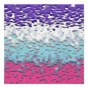 Funky Trippy Ripply Groovy Multisexual Pride Flag Poster