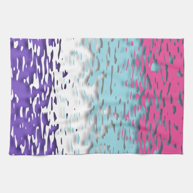 Funky Trippy Ripply Groovy Multisexual Pride Flag Tea Towel (Horizontal)