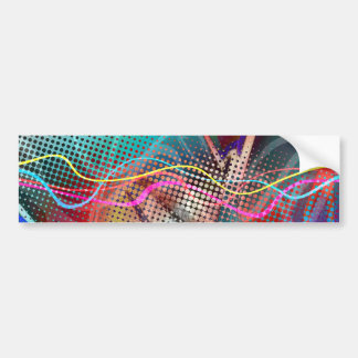 Funky Urban Graffiti Grunge Textured Bumper Sticker