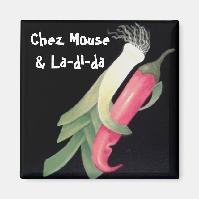 Funky Veggie Personalised Magnet (Front)