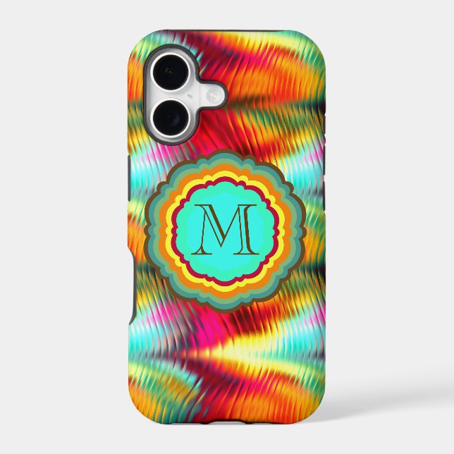 Funky, Vibrant Rainbow Monogram (Back)